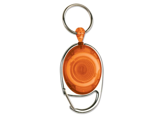 Porte-badge givré personnalisable Ecru / Orange